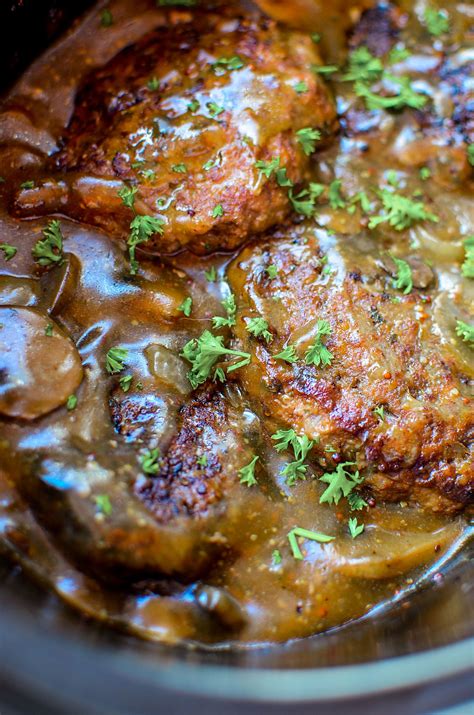 As an amazon associate and member of other affiliate programs, i in reality, food and what is good or supposed to be good is all about perception. Slow Cooker Salisbury Steaks & Gravy | Recipe | Salisbury ...