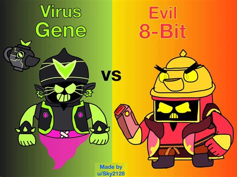 Discover more posts about 8 bit brawl stars. Virus Gene vs Evil 8-Bit! Who will win? : Brawlstars