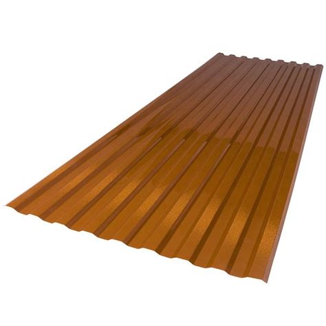 Suntuf 26 In X 6 Ft Corrugated Polycarbonate Roof Panel In Copper