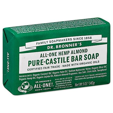 Since it is free from synthetic and toxic ingredients, it is natural and biodegradable. Dr. Bronner's 5 oz. Pure-Castile Bar Soap in Almond - Bed ...