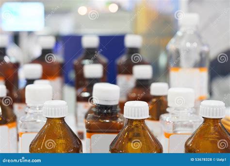 Bottles Of Chemicals Stock Photo Image Of Equipment 53678328