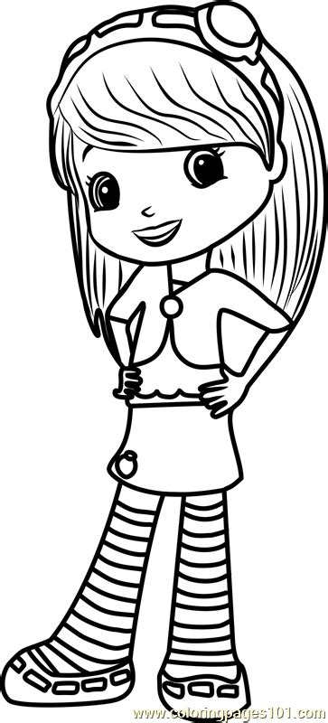Blueberry Muffin Doll Coloring Page for Kids - Free Strawberry