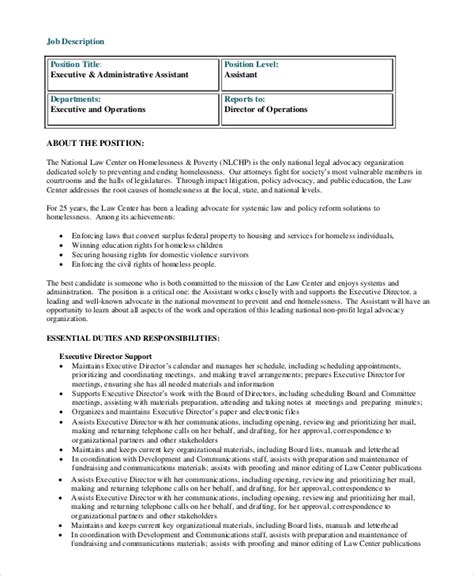 Administrative Position Job Description
