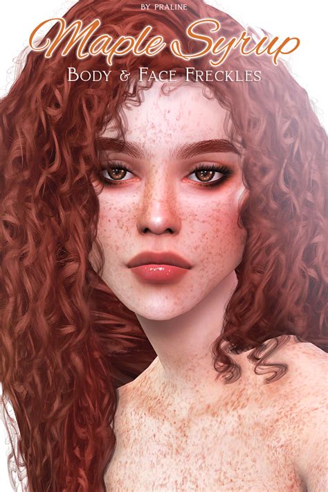 Maple Syrup Body And Face Freckles Patreon Sims Sims 4 The Sims 4 Skin