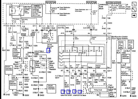1992 s10 headlight wiring diagram. 1998 Chevy Silverado Tail Light Wiring Diagram