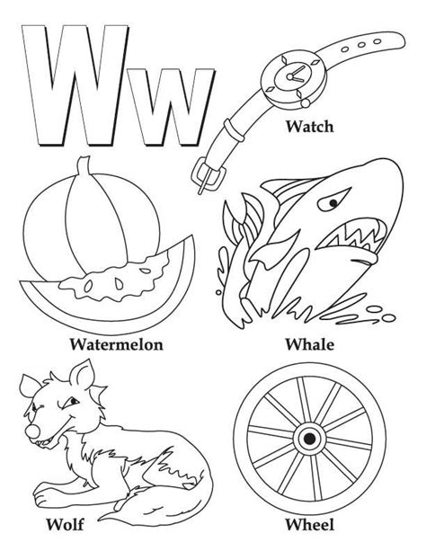 Build your child's reading skills with our letter e coloring pages! Letter w coloring pages to download and print for free