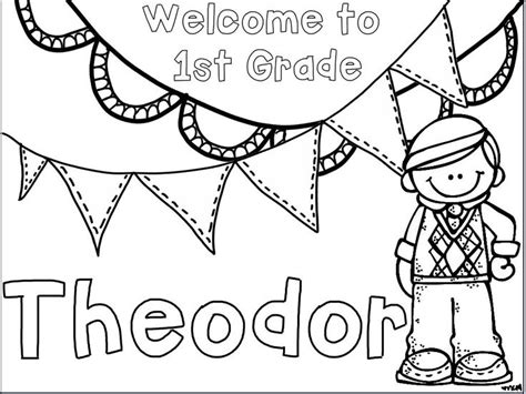 Saved by teachers pay teachers. First Day of School Name Coloring Pages - First Grade ...