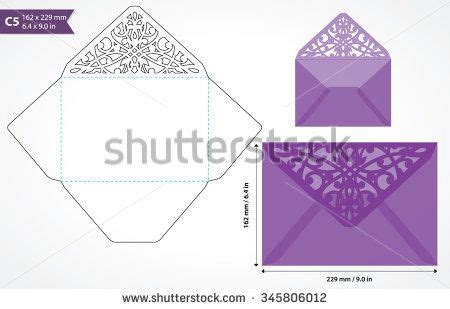 Envelopes don't have to be devoid of color or excitement! Die cut envelope template vector. Standard c5 size ...