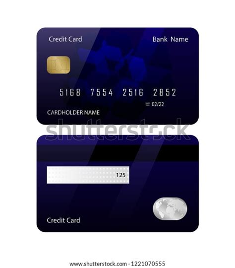 Credit Card Template Front Back Credit Stock Vector Royalty Free 1221070555