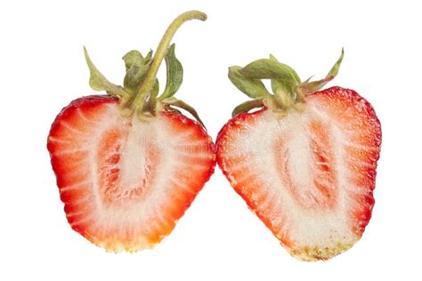 Strawberry Cut In Half Stock Image Image Of Food Ground 19716537