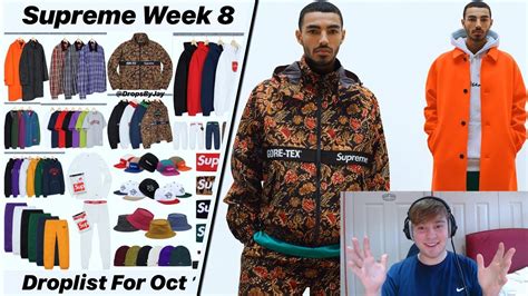 Supreme Fw18 Week 8 Full Droplist And Thoughts Youtube
