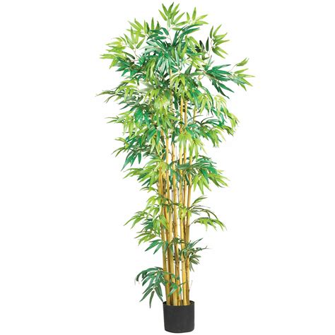 5 Feet Tall Artificial Bamboo Tree Natural Trunks Realistic Leaves Home