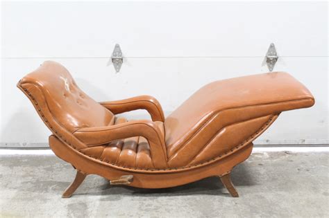 Maybe you would like to learn more about one of these? chair lounge vintage mid century curved reclining frame ...