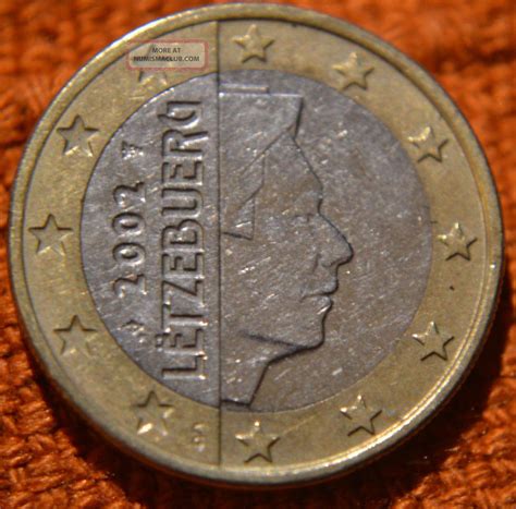 2002 Luxembourg Luxemburg First 1 Euro Coin Very Very Rare Lu1