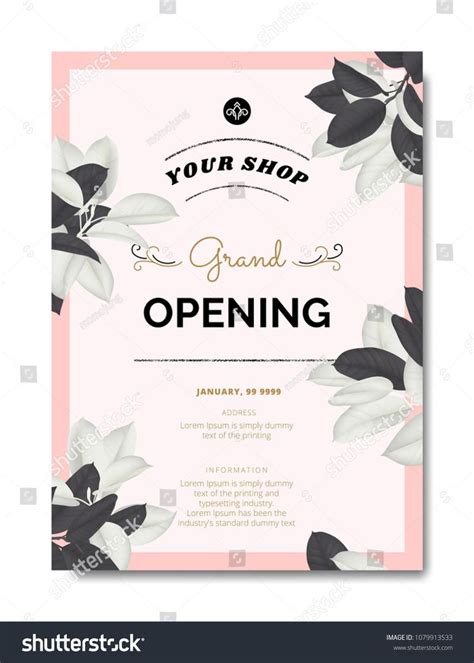 Grand Opening Invitation Template | Einladungskarte design