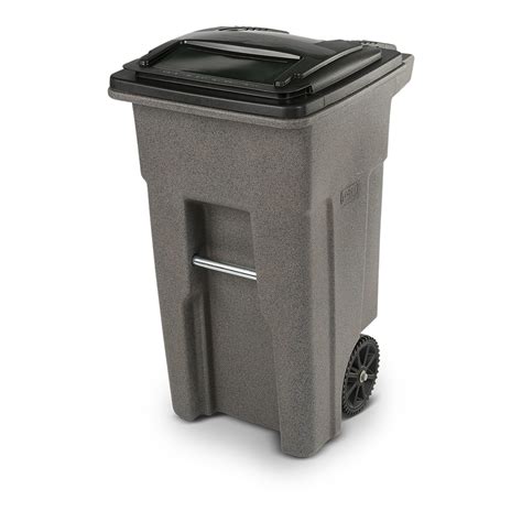 Toter Trash Can Graystone with Wheels and Lid, 32 Gallon - Walmart.com