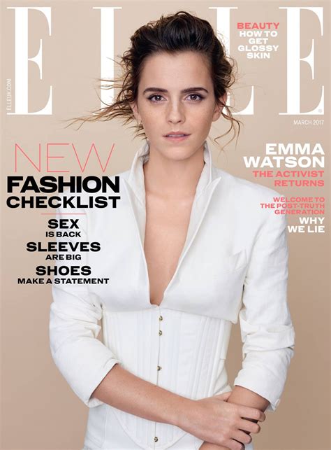 Emma Watson Elle Uk March 2017 Cover And Photos Celebmafia