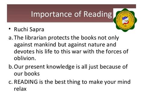 Significance Of Reading