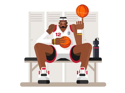 Premium Vector Cartoon Basketball Player Athlete Person Game And