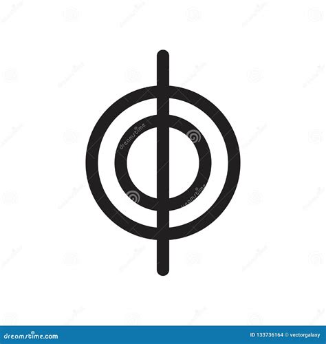 Circle With Vertical Line Sign Icon Vector Sign And Symbol Isolated On
