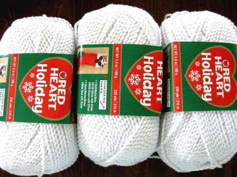 Red Heart Holiday Yarn White With Silver Metallic By Crochetgal