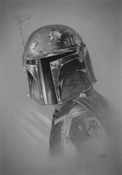 Boba Fett 2 Drawing By Jpw Artist Fine Art America