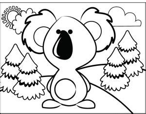 They are known for their adorable koalas are a favorite among young children, who love to draw and paint these creatures. Cute Koala Coloring Page
