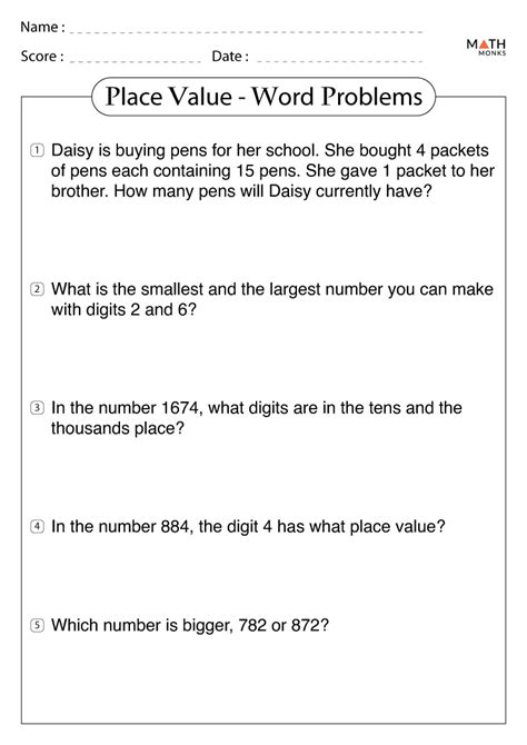 Place Value Worksheets 3rd Grade With Answer Key