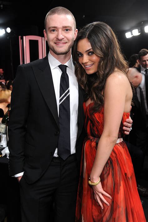 justin timberlake and mila kunis shared a sweet moment during the