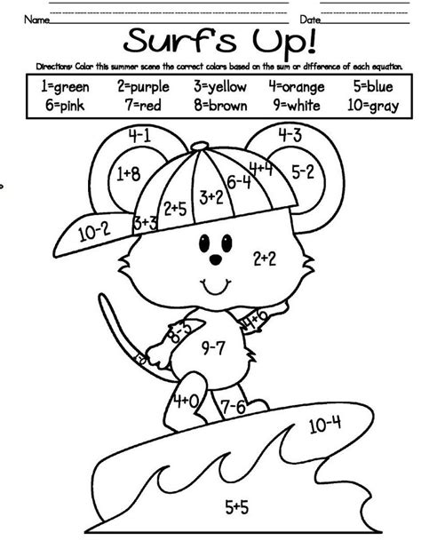 Hover over an image to see what the pdf looks like. addition and subtraction coloring worksheets for ...