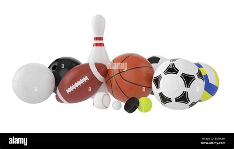 Set Of Sports Balls 3d Illustration High Resolution Stock Photo Alamy