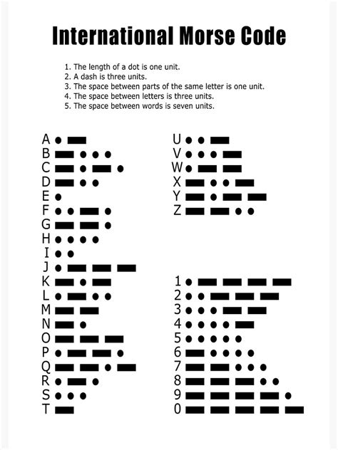 Morse Code Printable