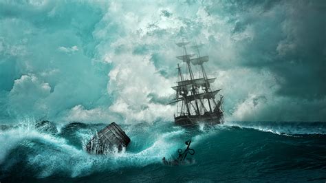 Free Photo Ship In The Storm Blue Boat Cruise Free Download Jooinn