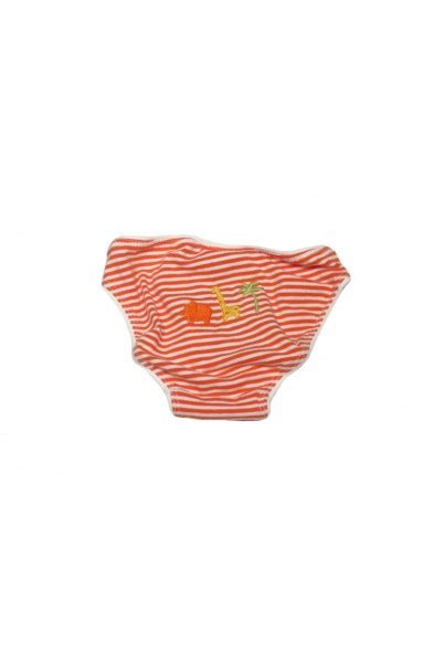 Culetín De Rayas Naranjas De Algodón Para Bebé