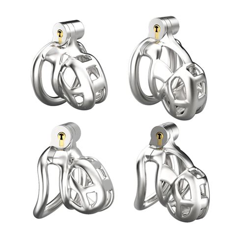2022 New 316 Stainless Steel Cobra Cock Cage Penis Ring Mamba Male Chastity Device Bdsm Adult