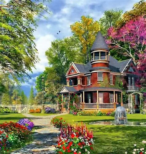 Pin By Marwa Hamdy On Paintings Victorian Garden Home Wallpaper