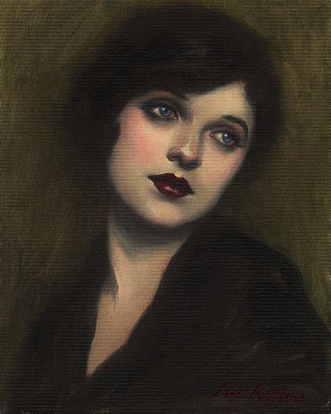Portrait Of 1920s Girl Painting By Pat Kelley Fine Art America