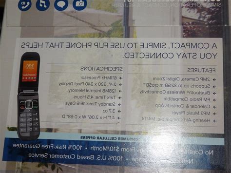 Consumer Cellular 101 Alcatel A392cc 392cc Flip Phone