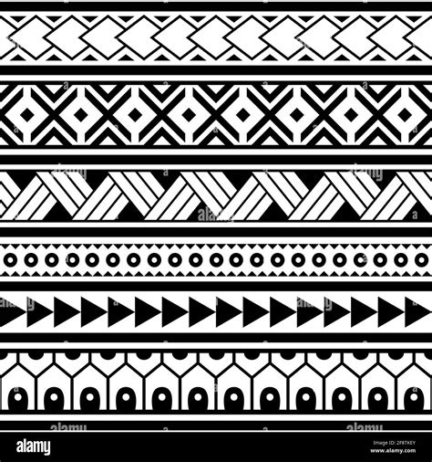 Hawaiian Tribal Pattern Black And White