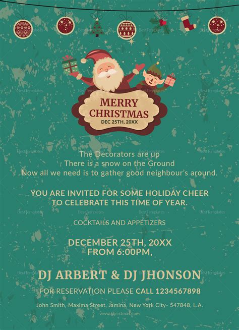 This hogwarts express ticket template has an intricate victorian outline that's common to the designs of the early 19th century. Cocktail Christmas Party Invitation Template in Adobe ...