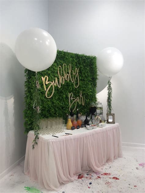 Bridal Shower Bubbly Bar Table Decorations Bubbly Bar Decor