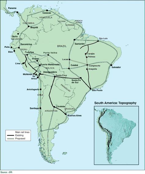 South America Railway Map