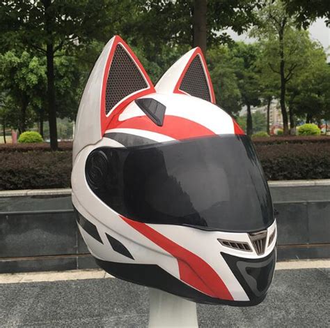 Motorcycle cat helmet with ears. 2018 new motorcycle helmet full face helmet off road ...