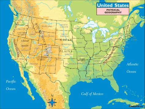 35 Physical Map Of United States Maps Database Source