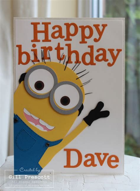 Minion Birthday Card Happy Birthday Pinterest