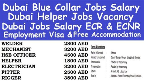 Dubai Blue Collar Jobs l Blue Collar Worker Salary in Dubai l Dubai