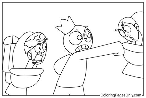 18 Free Printable Skibidi Rainbow Friends Toilet Coloring Pages