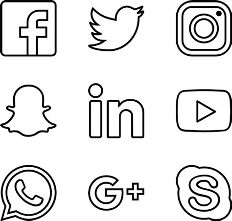 Social Media Logos Png White 10 Free Cliparts Download Images On