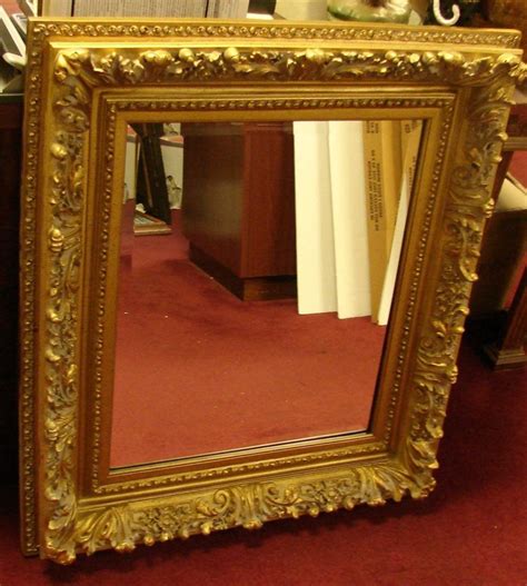 Vintage Ornate Heavy Gold Frame Beveled Mirror Apr 06 2013