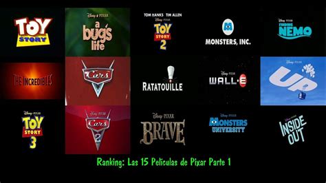 Ranking Las 15 Películas De Pixar Parte 1 Youtube